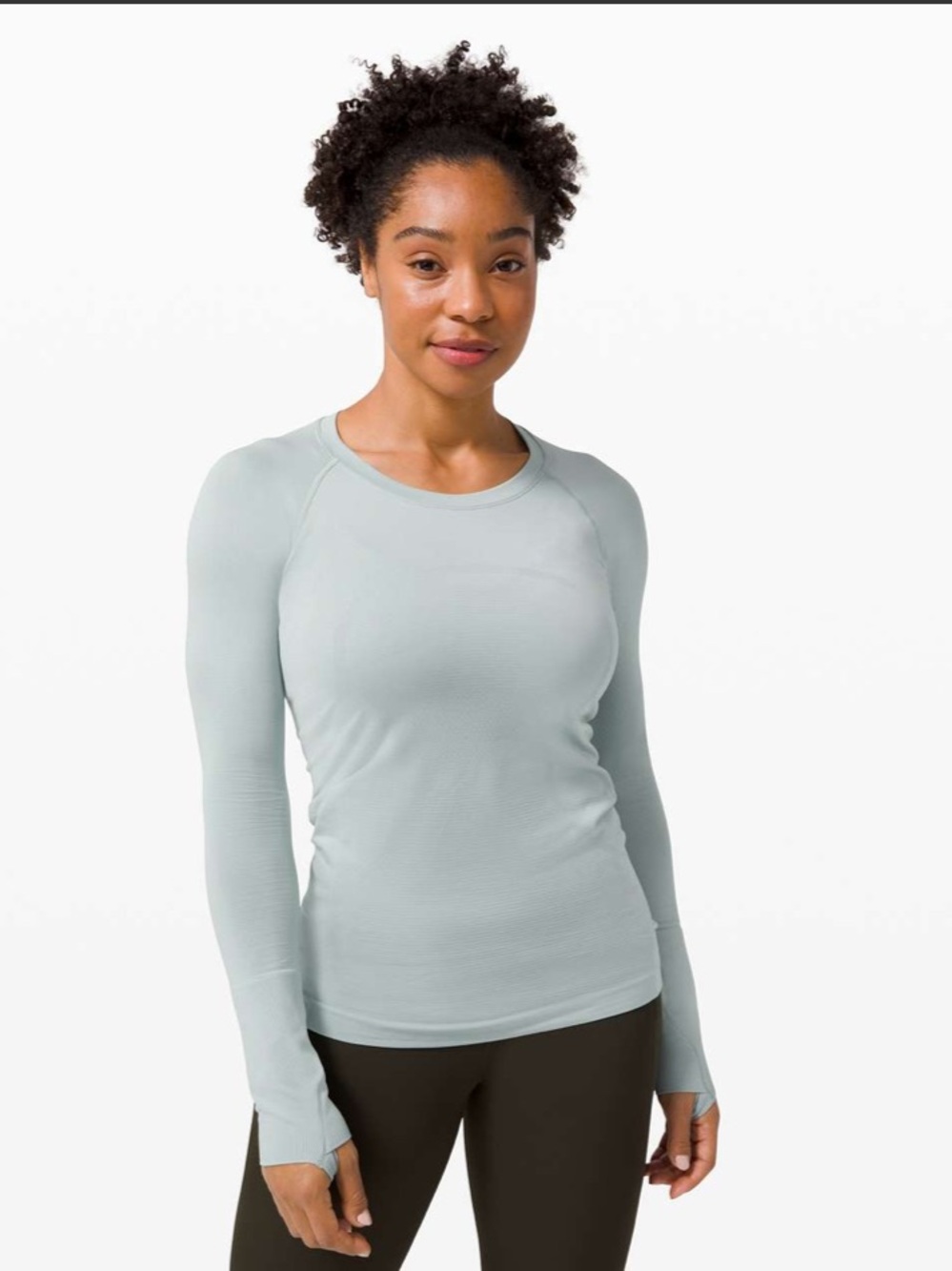 NWT Lululemon Swiftly Tech Long Sleeve 2.0. Hazy Jade / Hazy Jade. Size 6